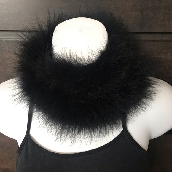 COPY - Black Plush Party Marabou - Picture 1 of 4